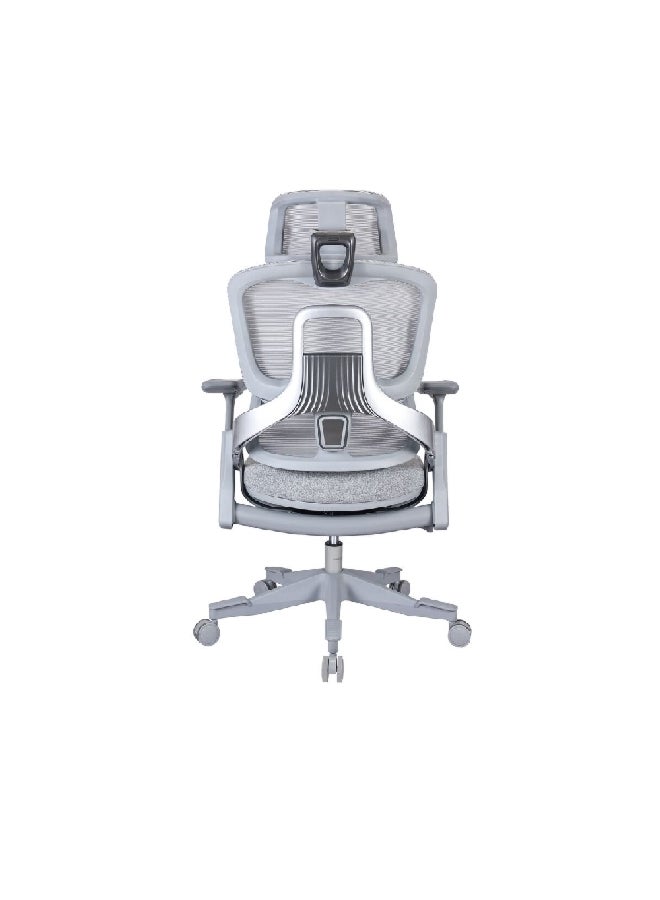Micasa High Back Ergonomic Mesh Office Chair with Wheels Light Grey 71 x 67 x 46 cm MC-1137E - Image 4